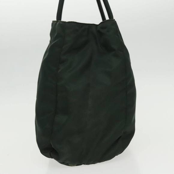 PRADA PRADA Hand Bag Nylon Khaki Silver Auth 95368 - Picture 3 of 16